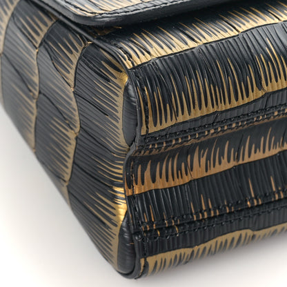 Louis Vuitton Epi Printed Twist Shoulder Bag PM Black Gold 7 of 10