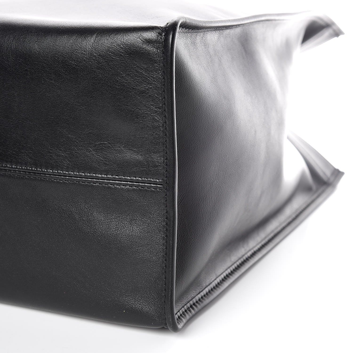 Balenciaga Calfskin Printed Logo Small Market Shopper Tote Black 6 of 9