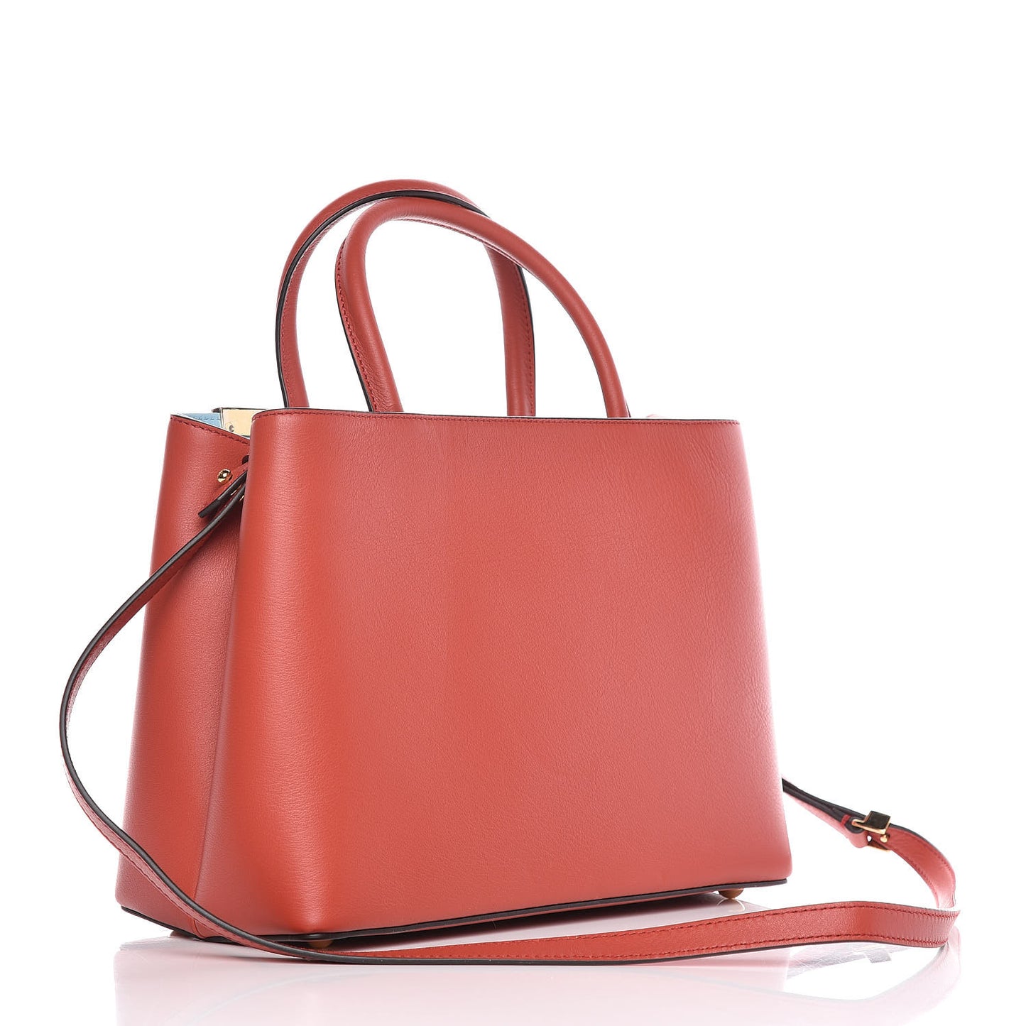 Vitello Dolce Century Petite 2Jours Tote Bloody Mary Turchese Pallido