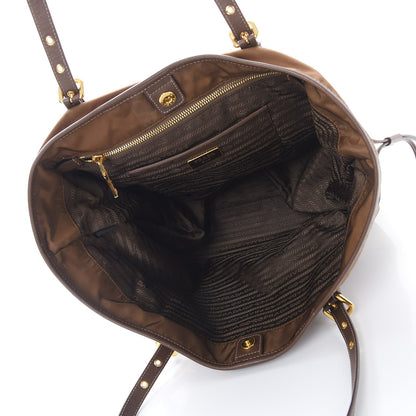 Prada Tessuto Nylon Saffiano Tote Corinto 5 of 12