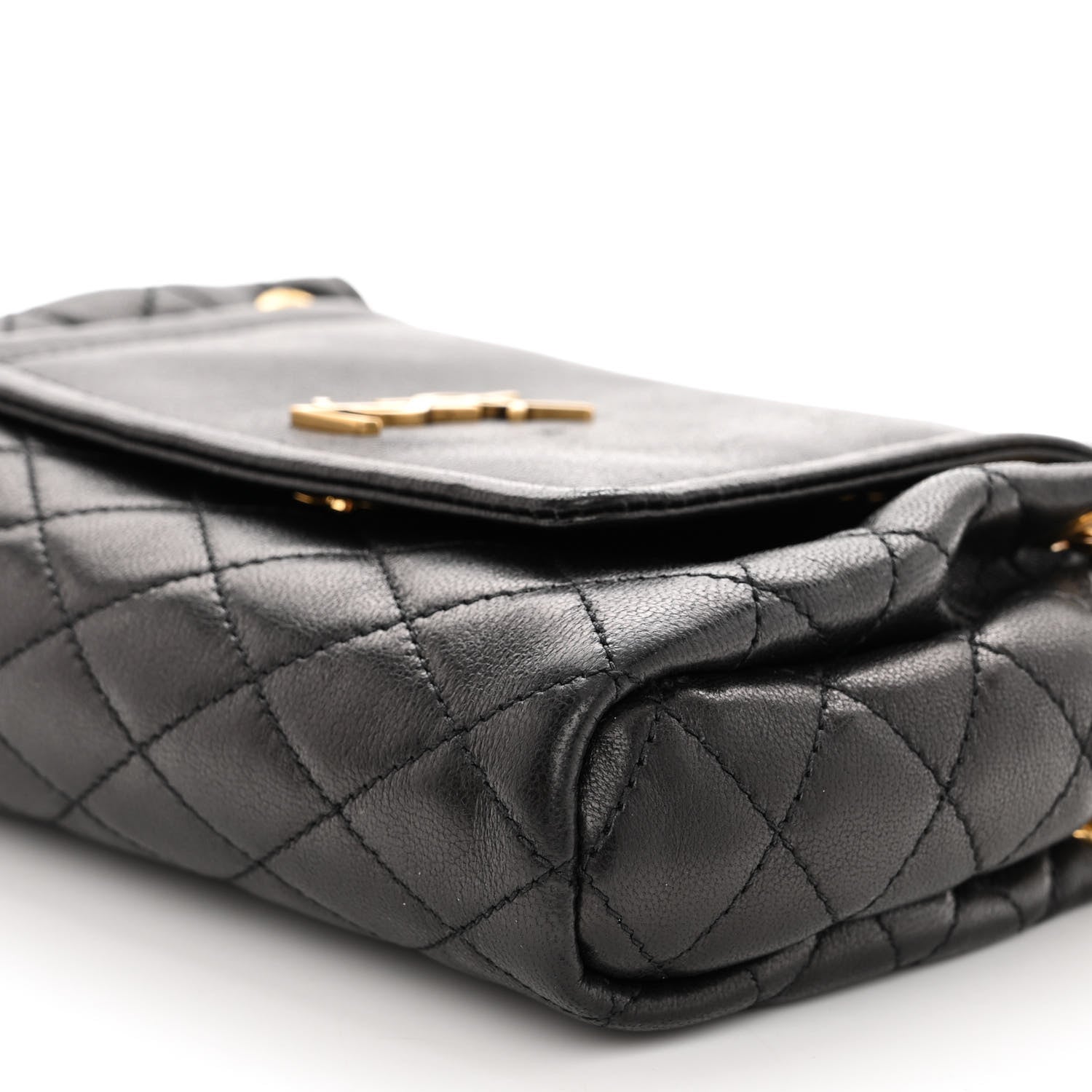 Saint Laurent Lambskin Quilted Monogram Mini Nolita Black 9 of 9
