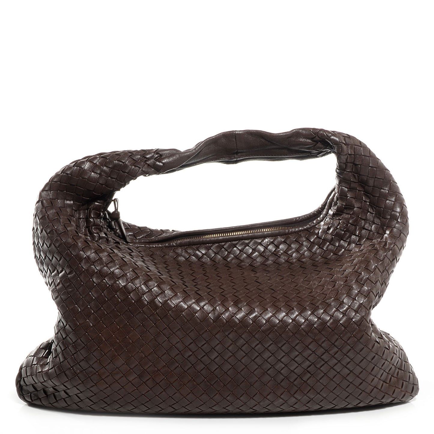 Nappa Intrecciato Large Veneta Hobo Ebano