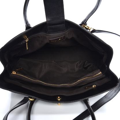 Chanel Calfskin Cerf Executive Shopper Tote Dark Brown 6 of 18