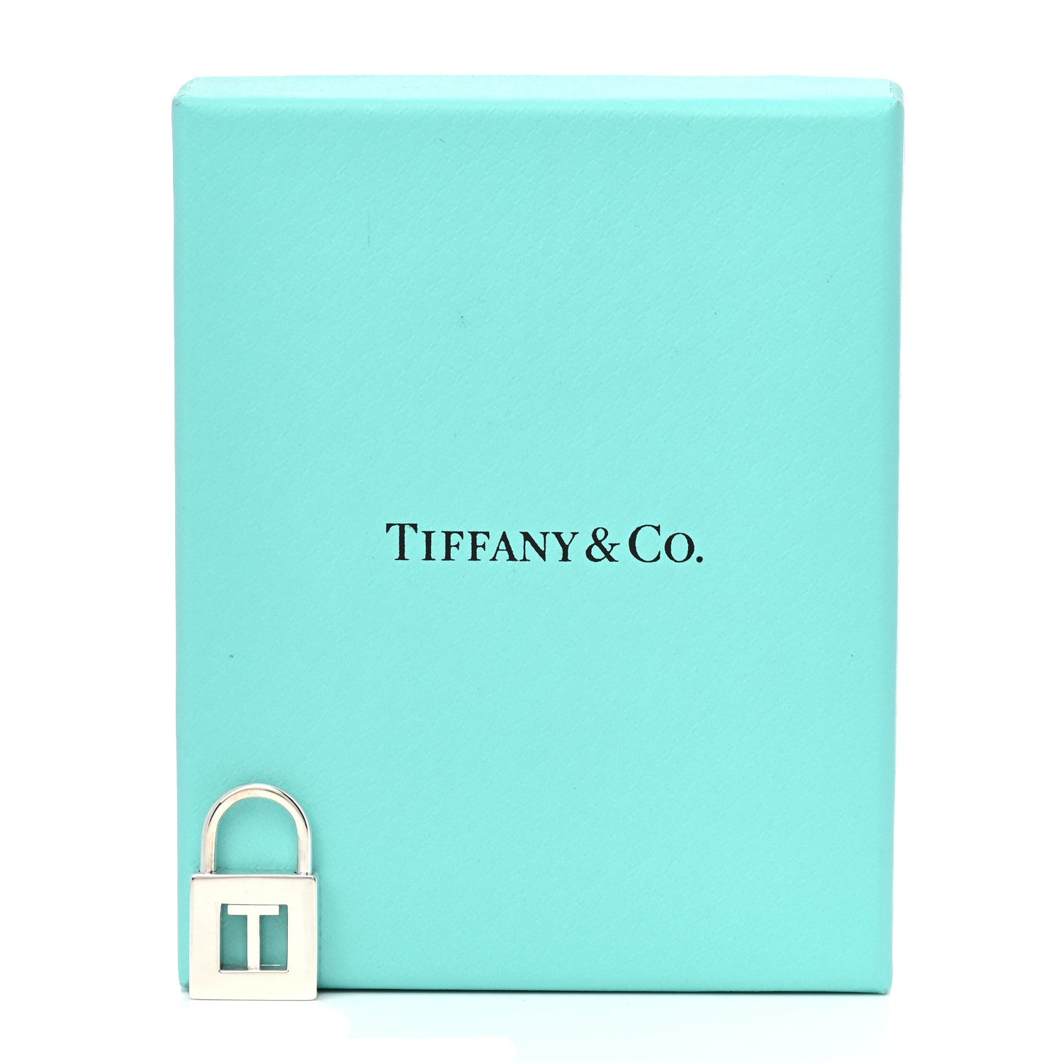 Tiffany Sterling Silver Letter T Lock Charm Pendant 6 of 6