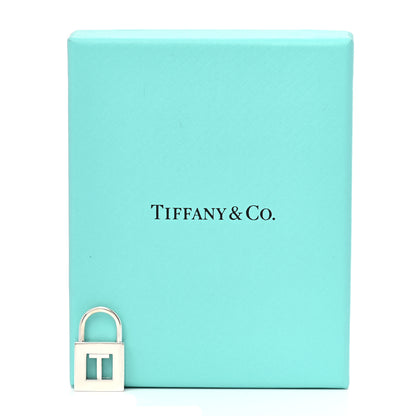 Tiffany Sterling Silver Letter T Lock Charm Pendant 6 of 6