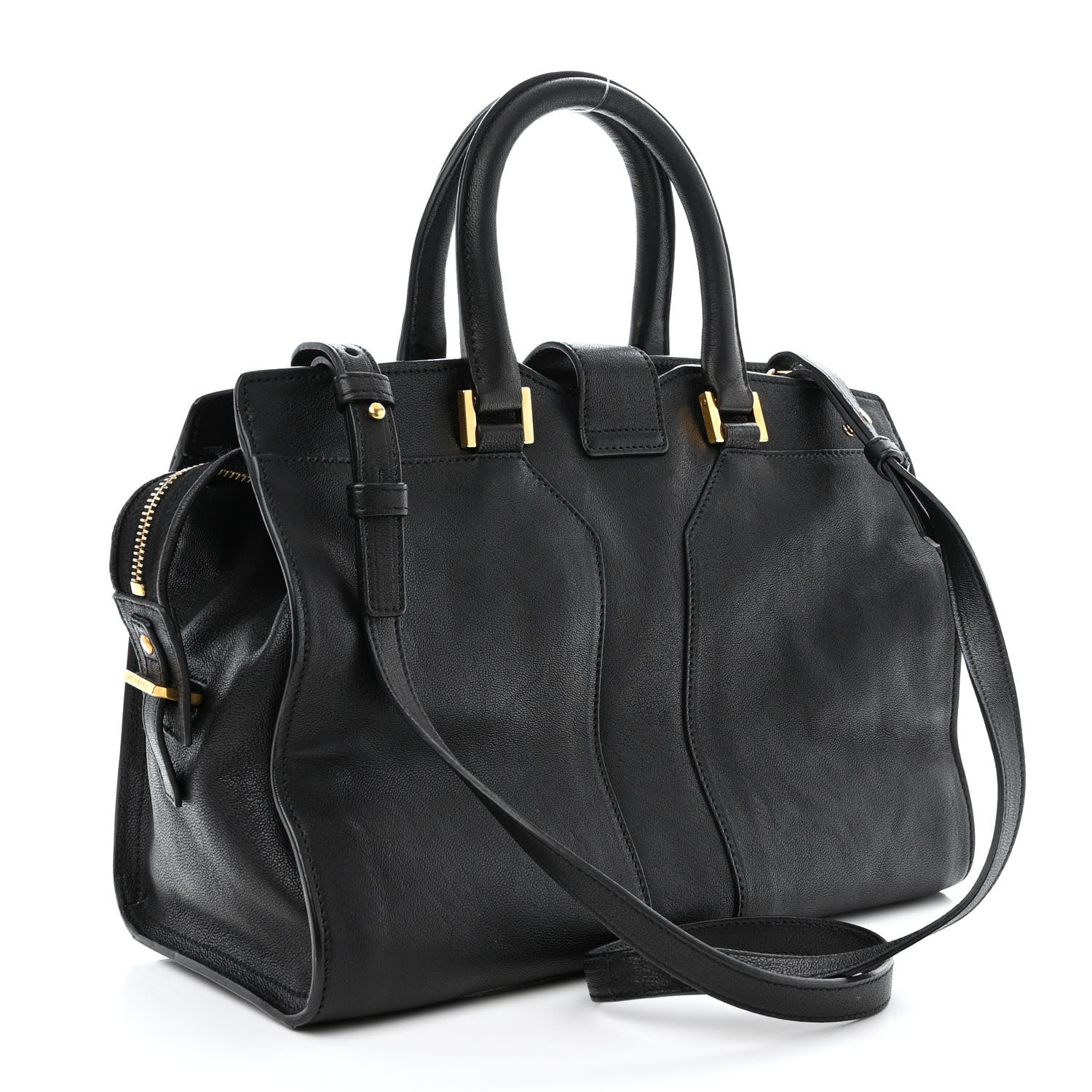 Saint Laurent Sheepskin Small Cabas ChYc Black 3 of 10