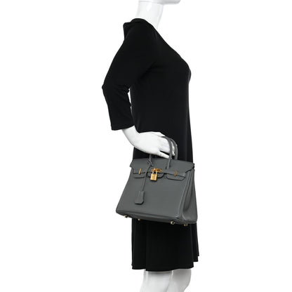 Hermes Togo Birkin 25 Vert Amande 2 of 11
