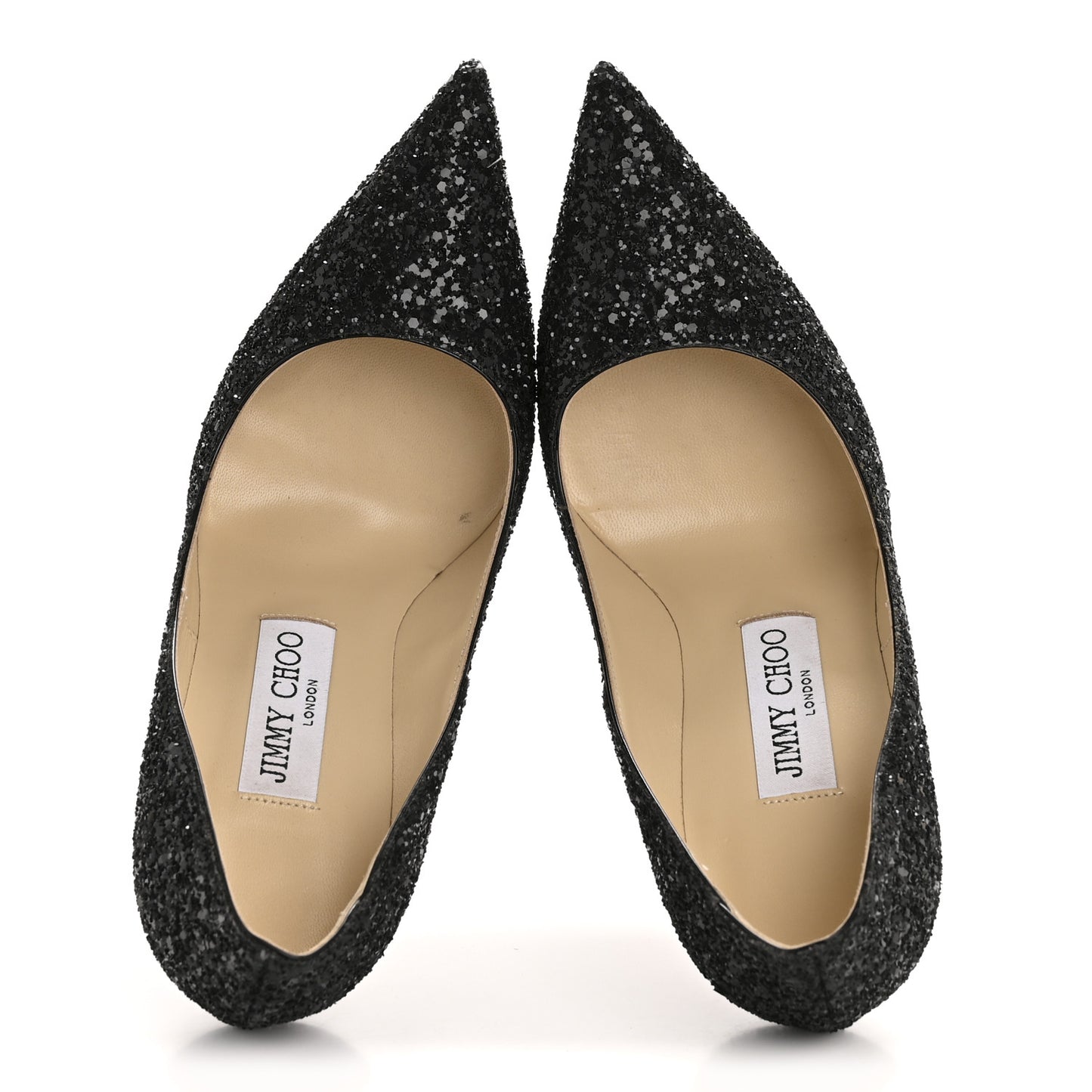 Coarse Glitter Pointy Toe Romy 85 Pumps 35 Black