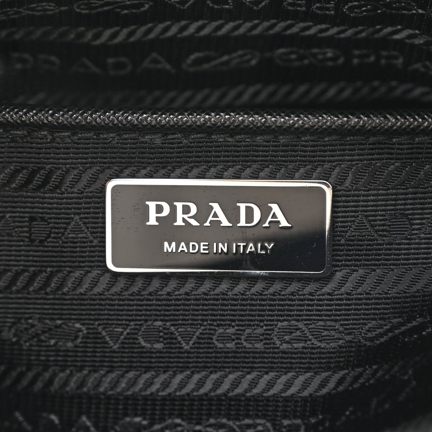 Re-Nylon Vela Saffiano Pocket Single Buckle Messenger Shoulder Bag Black