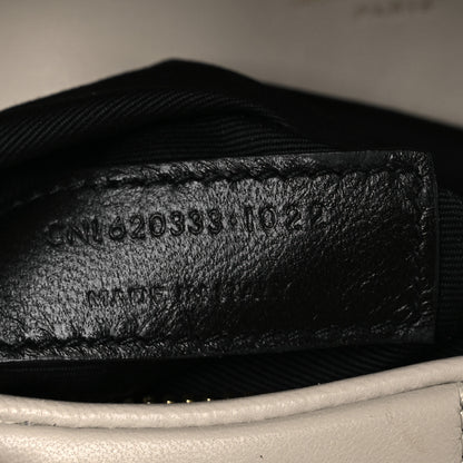 Saint Laurent Lambskin Quilted Toy Loulou Puffer Monogram Chain Satchel Crema Soft 7 of 14