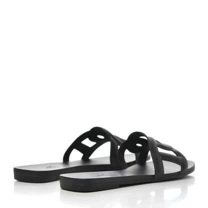 Hermes Rubber Aloha Sandals 39 Black 4 of 15