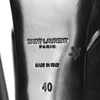 Saint Laurent Nappa Tribtoo 105 Lace Up Booties 40 Black 6 of 7