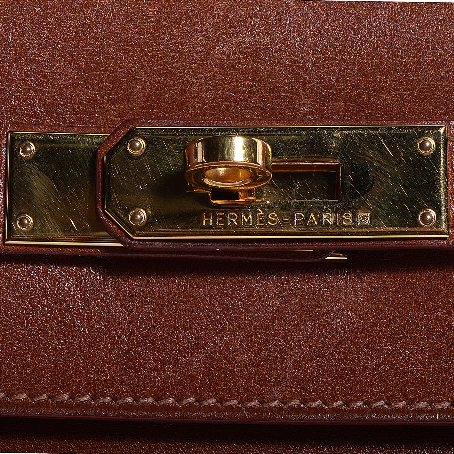 Hermes Veau Tadelakt Kelly Sellier 35 Fauve 18 of 21