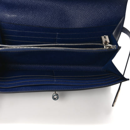 Hermes Epsom Kelly Longue Wallet Bleu Saphir 4 of 6