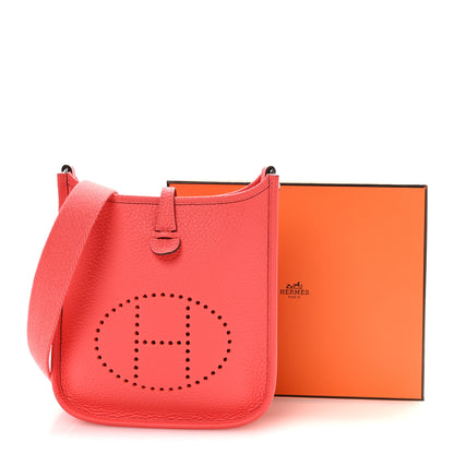 Hermes Taurillon Clemence Evelyne TPM Rouge Pivoine 11 of 12