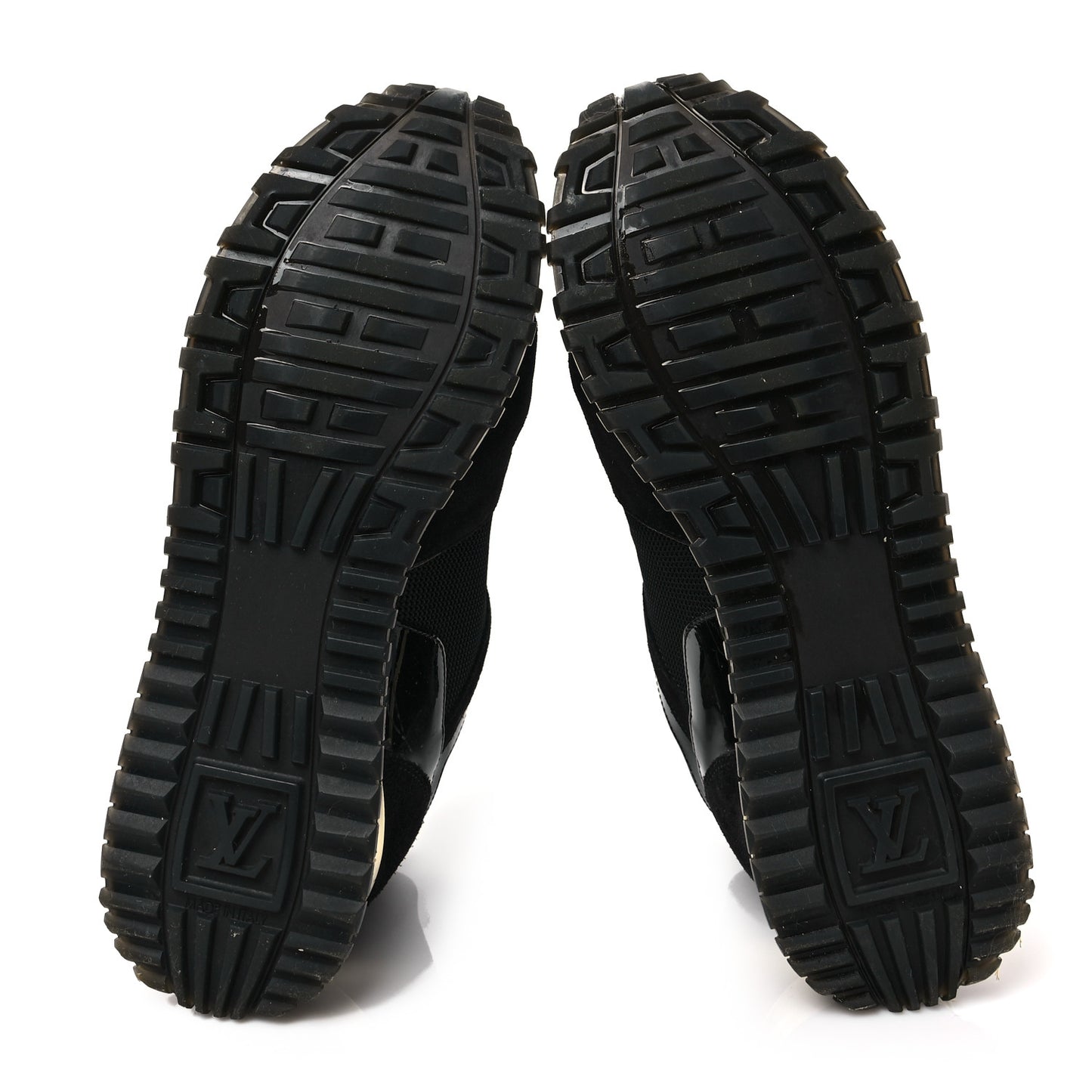 Suede Monogram Run Away Sneakers 38.5 Black