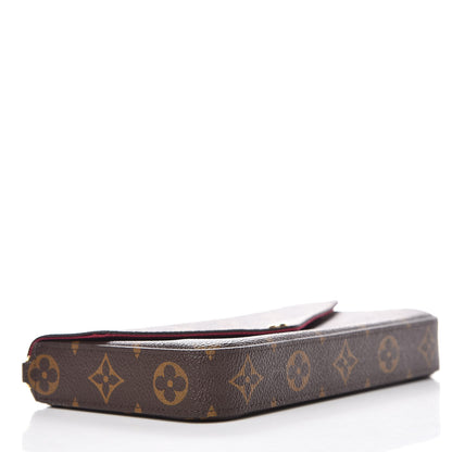 Louis Vuitton Monogram Pochette Felicie Chain Wallet Fuchsia 4 of 7