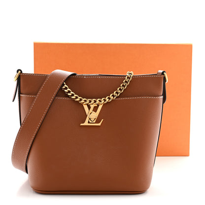 Louis Vuitton Calfskin Lock and Walk Bucket Cognac 10 of 10