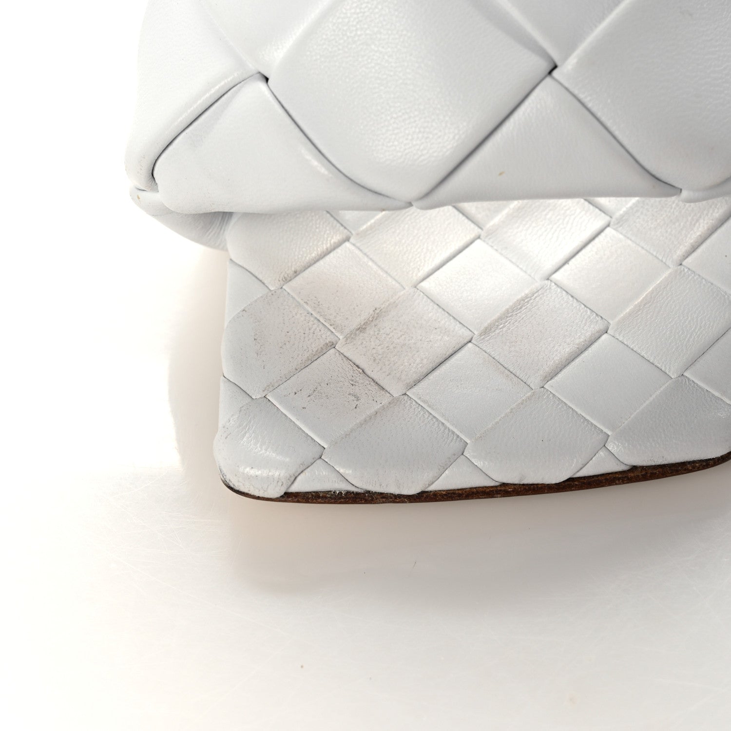 Bottega Veneta Nappa Maxi Intrecciato Lido Mule Sandals 37 Optic White 9 of 14