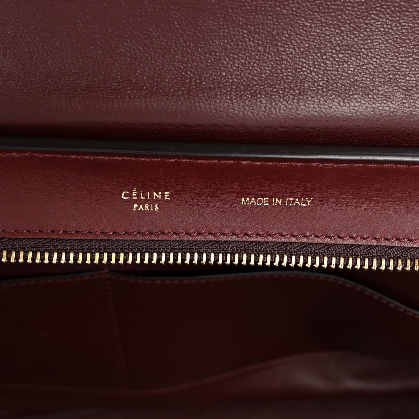 Smooth Calfskin Suede Medium Trapeze Burgundy