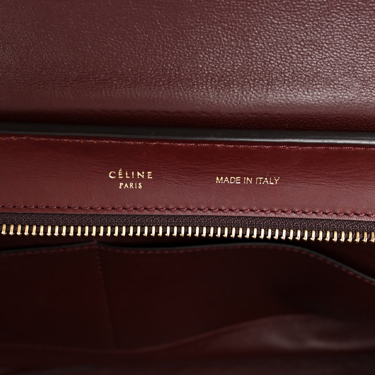 Celine Smooth Calfskin Suede Medium Trapeze Burgundy 6 of 10