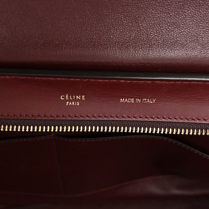 Celine Smooth Calfskin Suede Medium Trapeze Burgundy 6 of 10