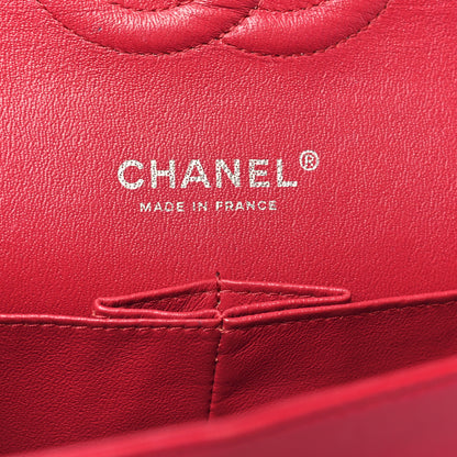 Chanel Lambskin Quilted Medium Double Flap Dark Pink 6 of 10