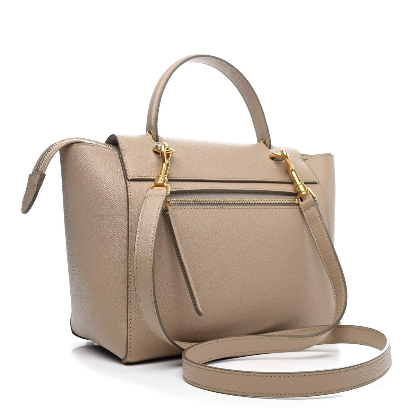Grained Calfskin Micro Belt Bag Light Taupe