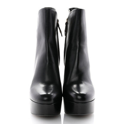 Louis Vuitton Calfskin Monogram Afterglow Platform Ankle Boots 38 Black 2 of 9