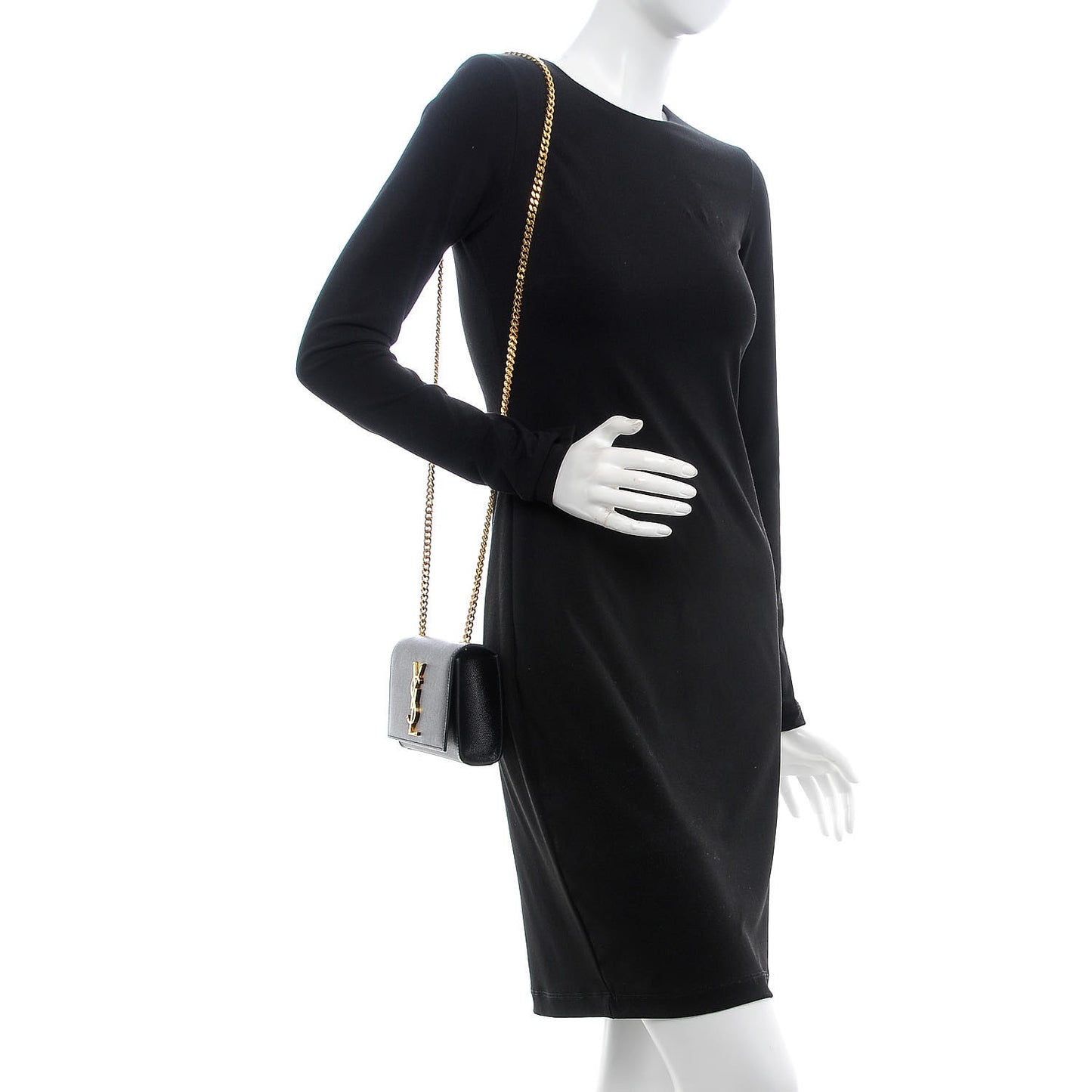 Grain De Poudre Small Monogram Kate Satchel Black
