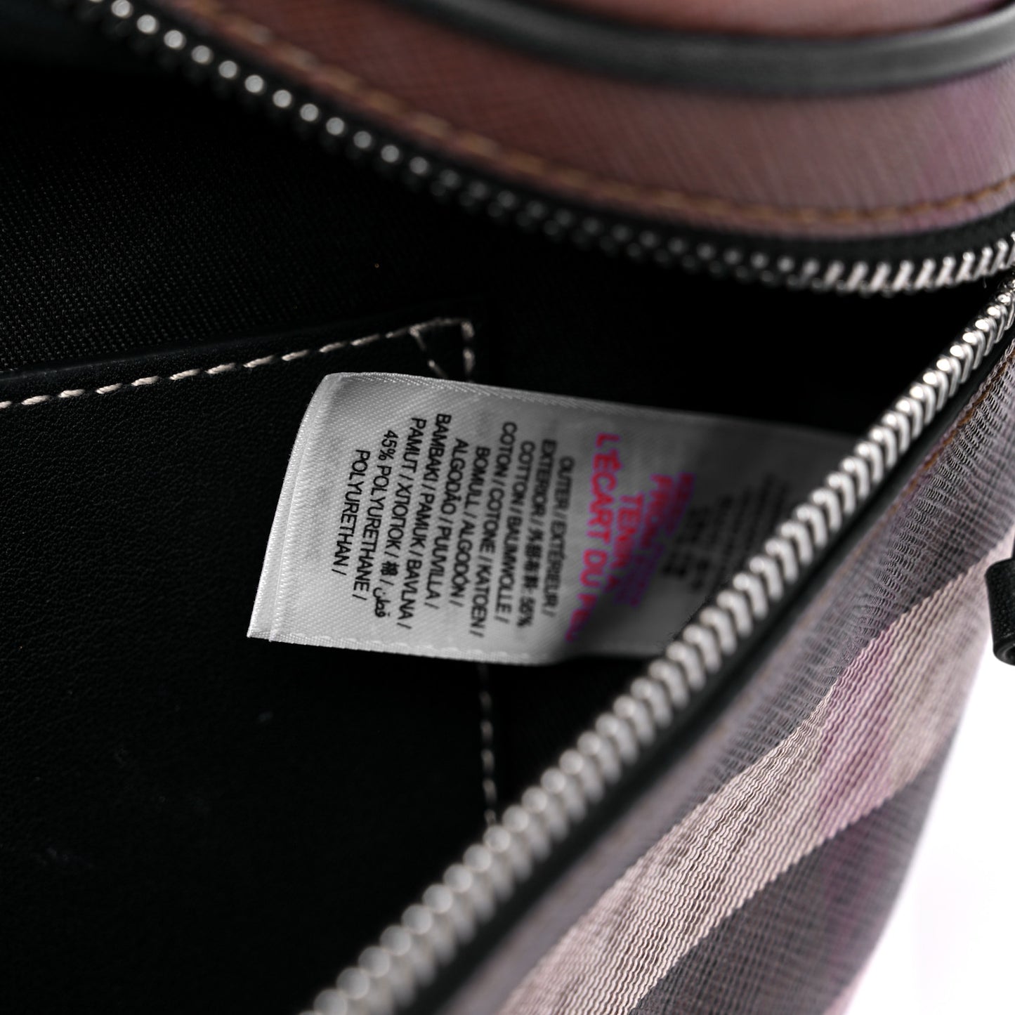 E-canvas Check Bum Bag Dark Birch Brown