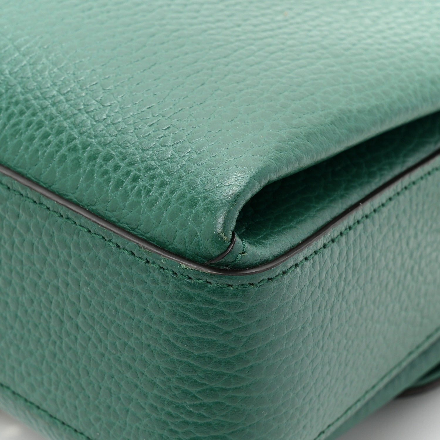 Gucci Dollar Calfskin Interlocking G Crossbody Bag Emerald 17 of 18