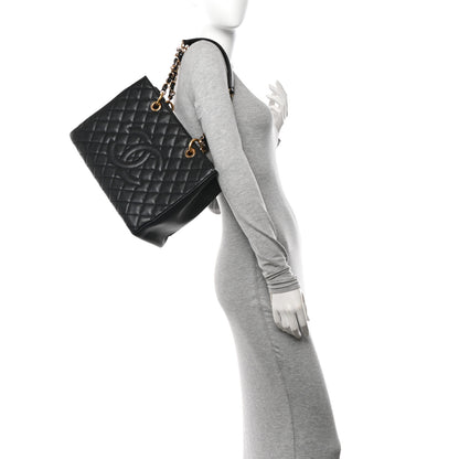 Chanel Caviar Quilted Grand Shopping Tote GST Black 2 of 10
