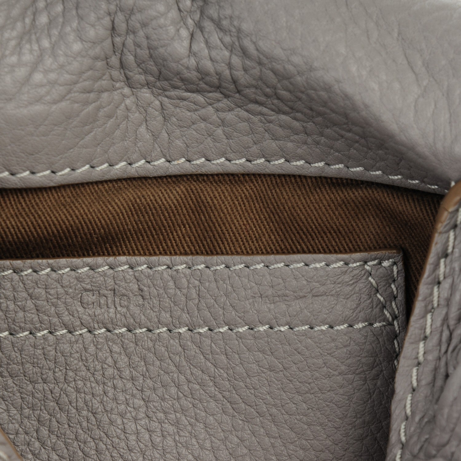 Chloe Calfskin Mini Marcie Round Crossbody Bag Cashmere Grey 6 of 8