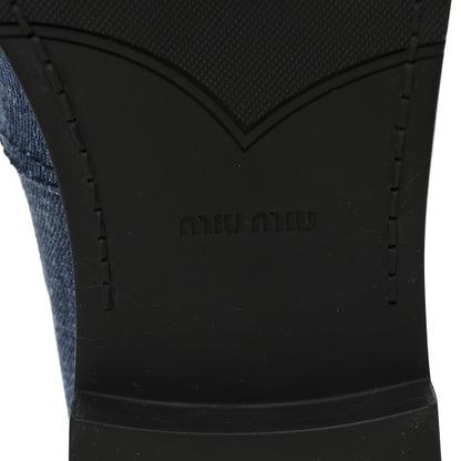Miu Miu Denim Penny Loafer 40 Denim 7 of 9