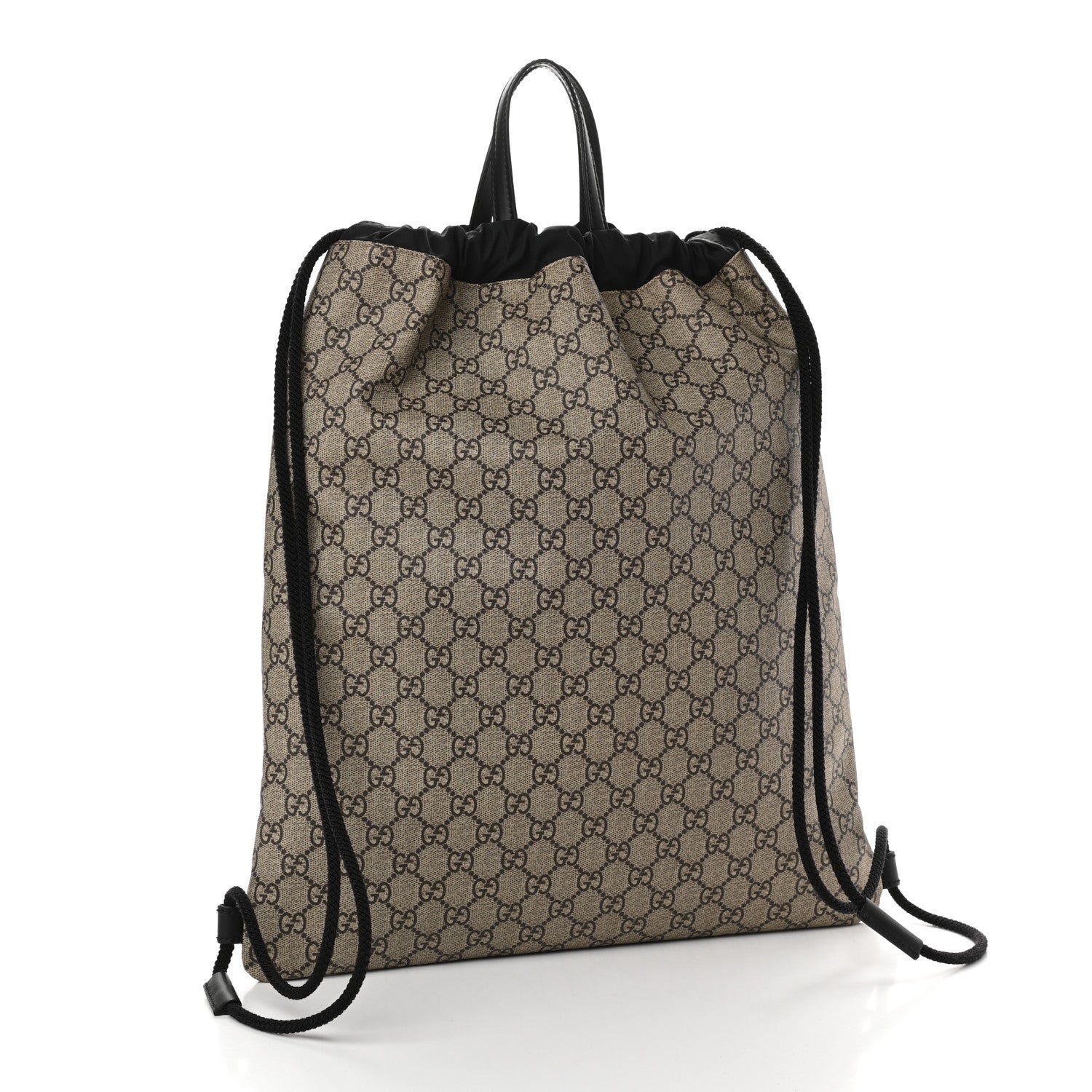 Gucci GG Supreme Monogram Angry Cat Drawstring Backpack 3 of 9