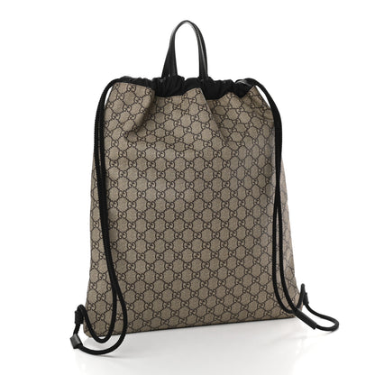 Gucci GG Supreme Monogram Angry Cat Drawstring Backpack 3 of 9