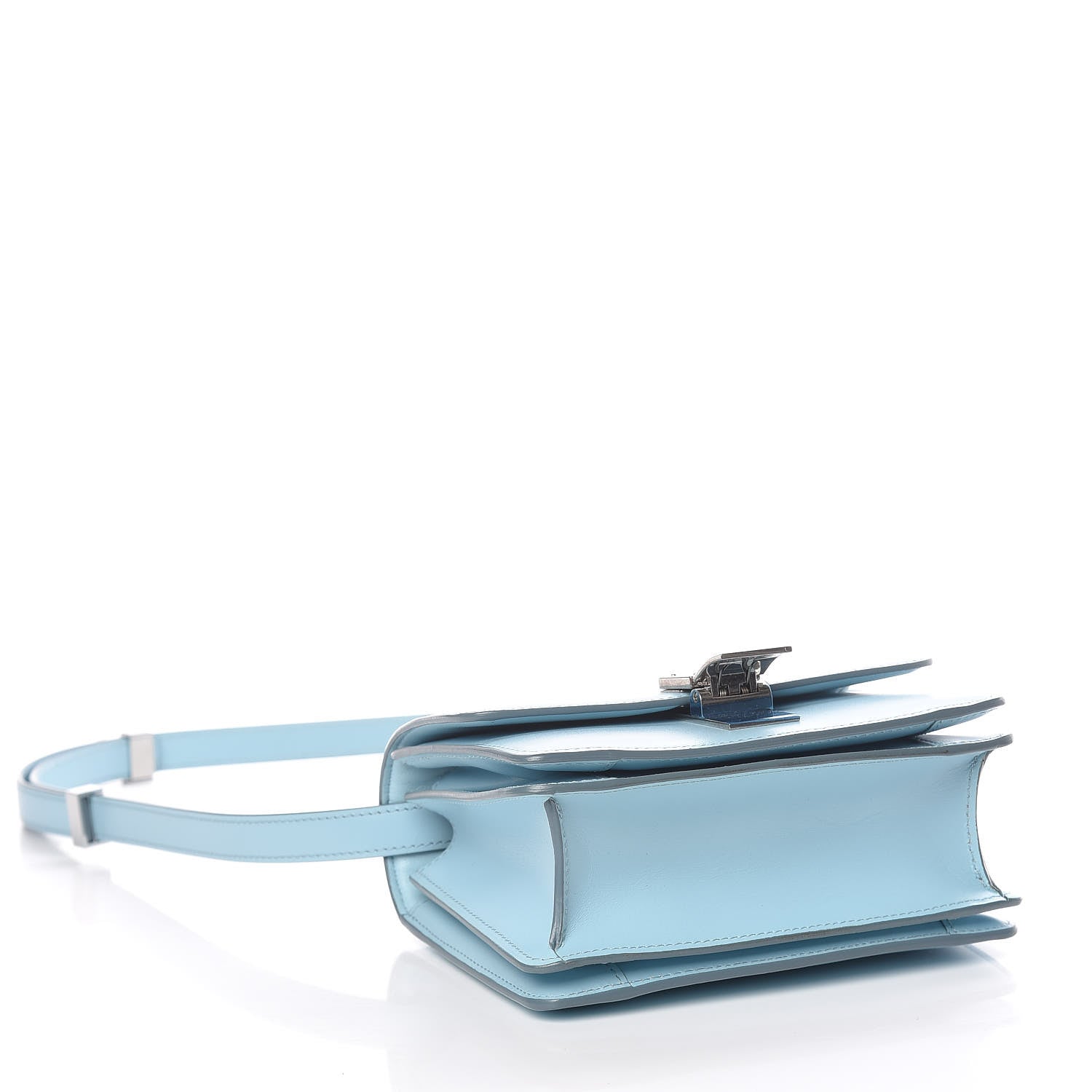 Celine Smooth Calfskin Small Classic Box Flap Bag Azur 4 of 13