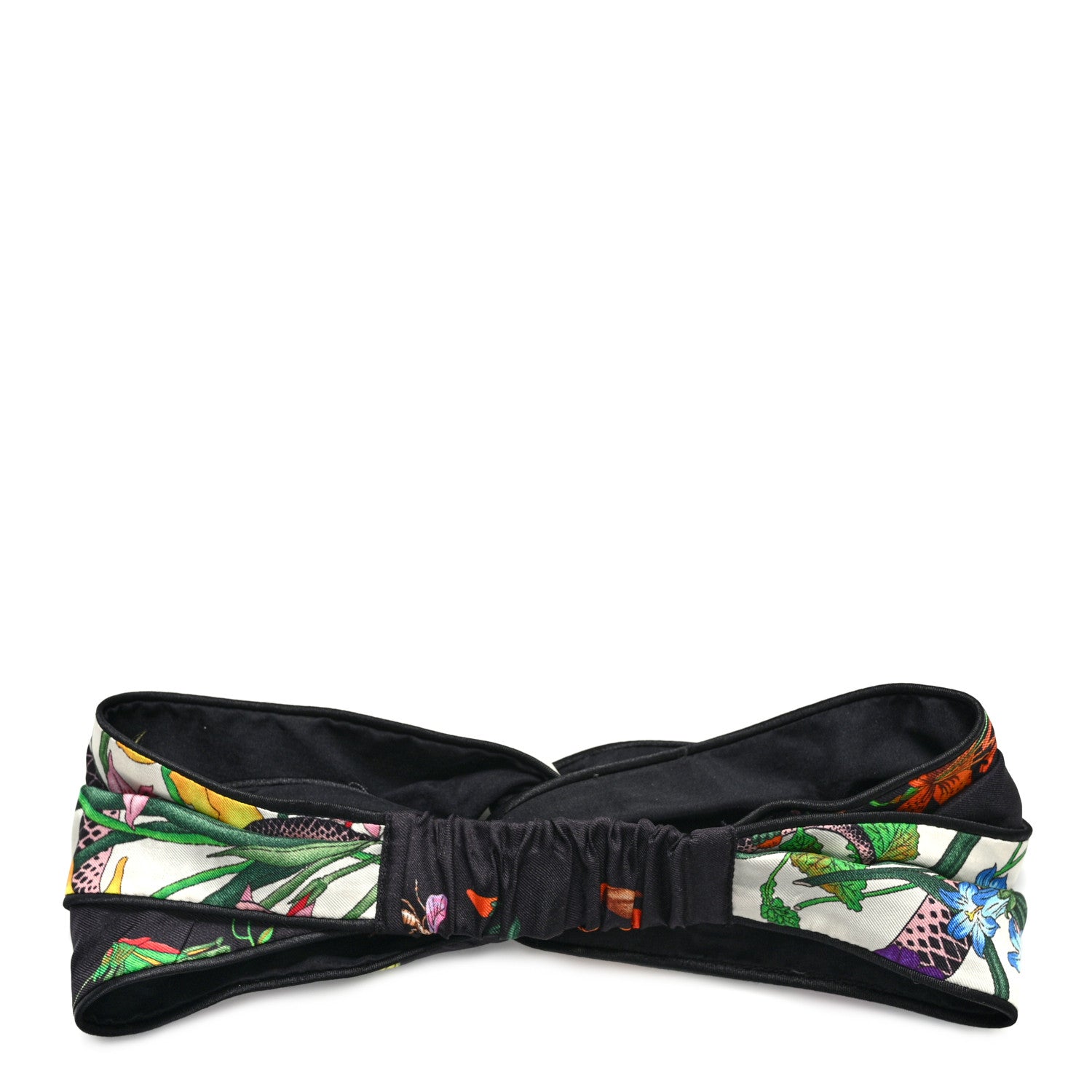 Gucci Silk Floral Snake Print Headband White 3 of 11