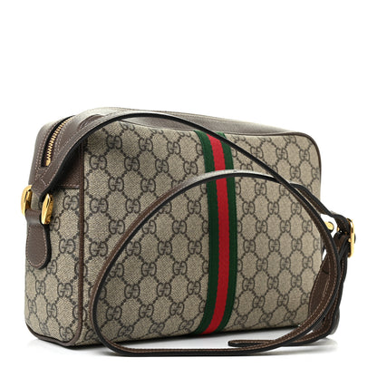 Gucci GG Supreme Monogram Web Small Ophidia Shoulder Bag Brown 3 of 13