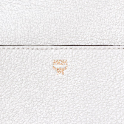 MCM Grained Calfskin Medium Milla Convertible Backpack White Flake 9 of 13