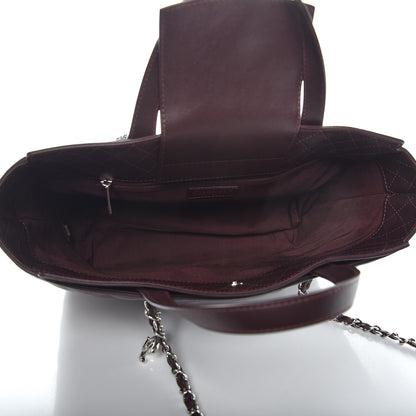Chanel Calfskin Quilted Large Shopping Tote Burgundy 6 of 8