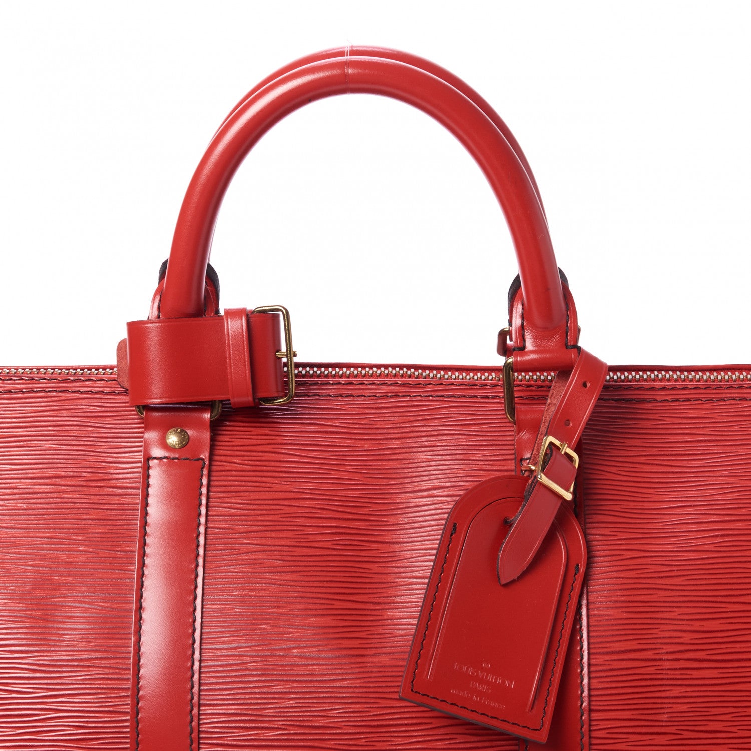 Louis Vuitton Epi Keepall 50 Castillan Red 8 of 10