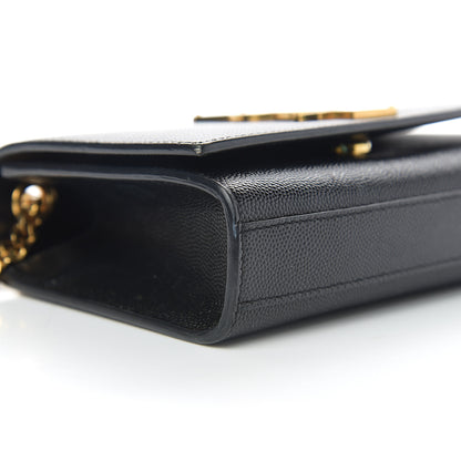 Saint Laurent Grain De Poudre Small Monogram Kate Satchel Black 6 of 8