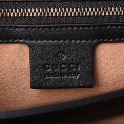 Gucci Calfskin Crystal Embellished Future Shoulder Bag Black 7 of 8