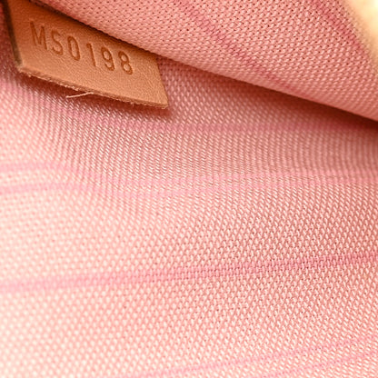 Louis Vuitton Damier Azur Neverfull MM GM Pochette Rose Ballerine 7 of 9