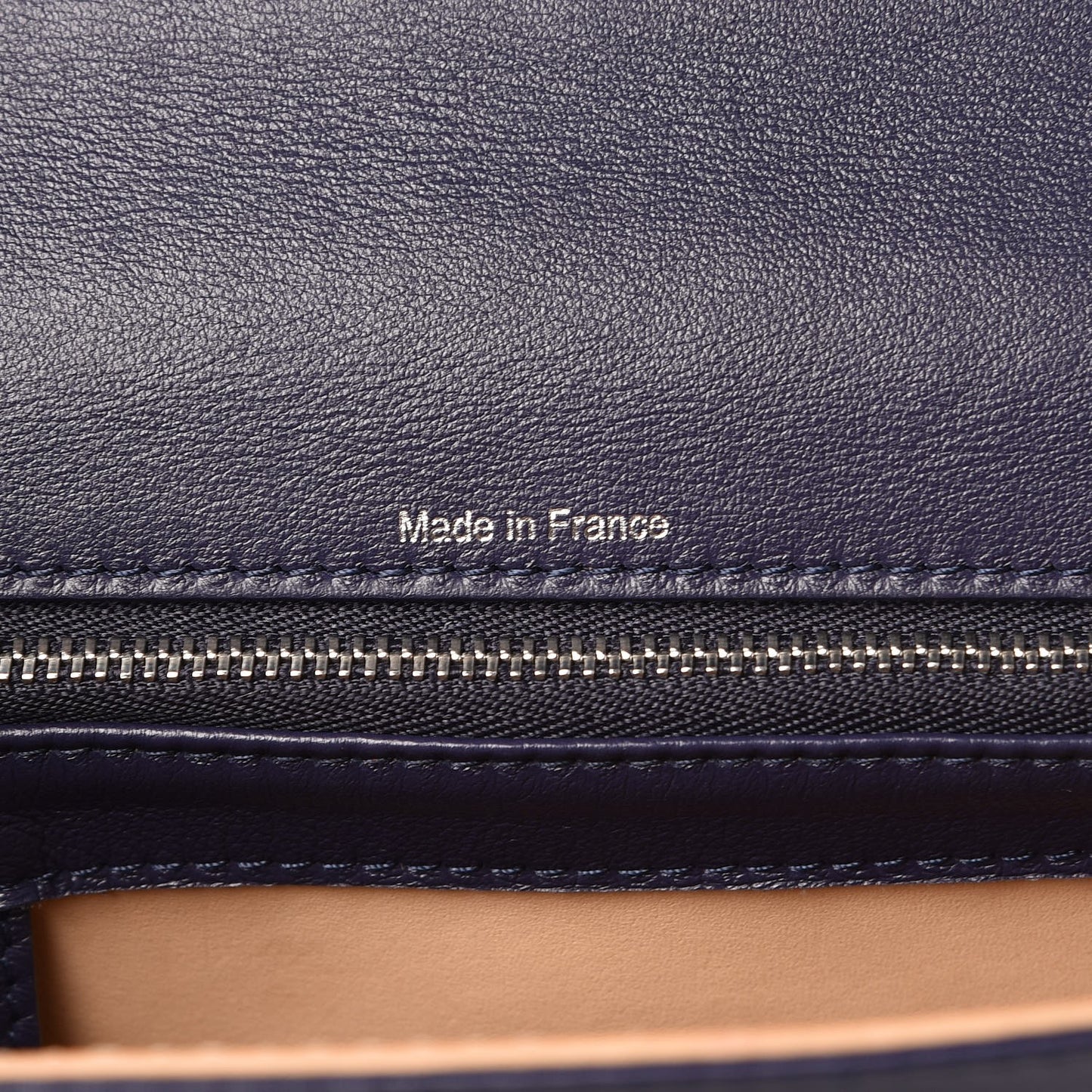 Calfskin MM Tempete Satchel Navy