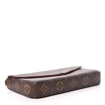Louis Vuitton Monogram Pochette Felicie Chain Wallet Fuchsia 5 of 15