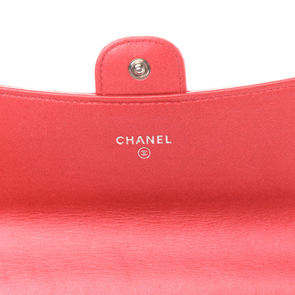 Chanel Lizard Wallet On Chain WOC Red 5 of 13