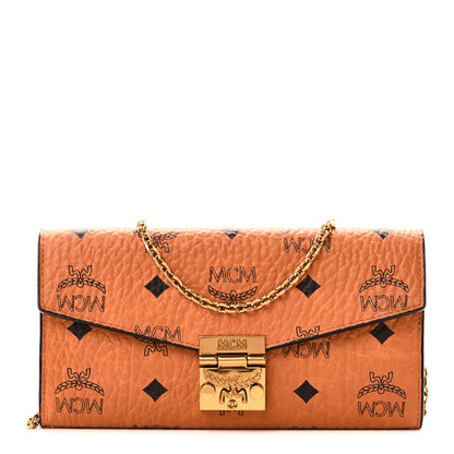 MCM Visetos Large Patricia Wallet On Chain Cognac 1 of 9